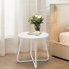 Simple Trending Outdoor and Indoor End Table for Garden Balcony Yard, White - 2 of 4