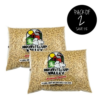 Popcorn County USA 4 lb White Un-Popped Popcorn Kernals - Pack of 2