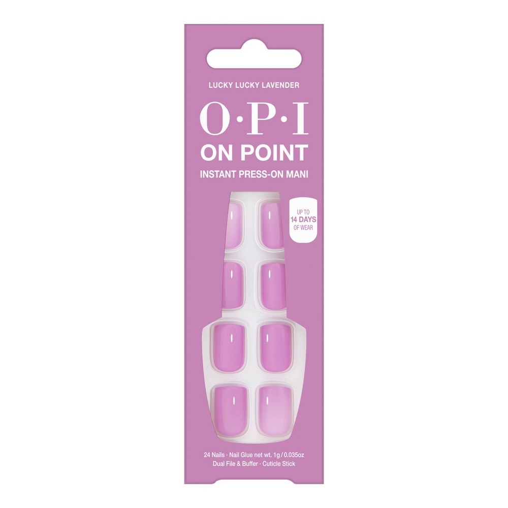 (Set of 3)OPI Press-On Fake Nails - Lucky Lavender - 26ct