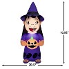 Gemmy Airblown Inflatable Lilo w/ Witch Hat and Pumpkin Disney, 4 ft Tall, Multicolored - 3 of 4