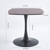 VYNXARIA Elegant Black and Walnut MDF Coffee and Dining Table - 4 of 4