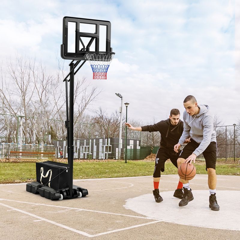 Costway 44'' Portable Adjustable Basketball Goal Hoop Stand System withSecure Bag Outdoor, 2 of 11