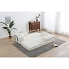 Dolonm 77.9 in. Corduroy Convertible Sleeper Sofa Bed -Foldable 3-Seat Couch with Fixed Frame & Cylindrical Pillow for Living Room, Bedroom - 2 of 4