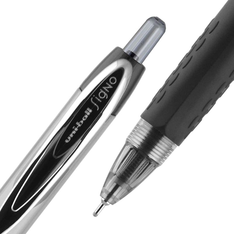 uni-ball uniball 207 Needle Retractable Gel Pens Medium Point 0.7mm Black Ink 4/Pack (1738430), 2 of 10