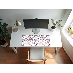 Sweet Jojo Designs Baby Girl Large Mouse Pad Desk Mat Butterfly Pink and Purple - 1 of 3