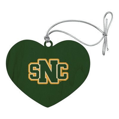 St. Norbert College Primary Logo Heart Love Wood Christmas Tree Holiday Ornament