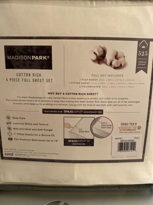 525 Thread Count Solid Cotton Blend Sheet Set : Target