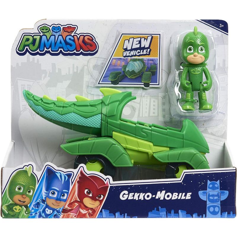 PJ Masks Gekko & Gekko Mobile, 2-Piece Articulated Action Figure and Vehicle Set, Green, 2 of 5