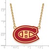 Black Bow Jewelry 14k Yellow Gold Plated Sterling Silver Montreal Canadiens NHL Necklace 18 Inch - 2 of 4