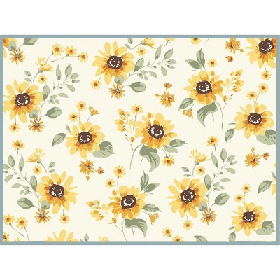 LunaLulinlk Sunflowers Countertop Dish Drying Mat, Decorative Dish Drying Pad