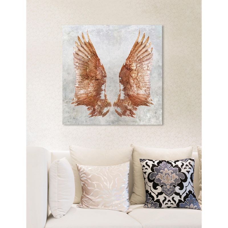 20&#34; x 20&#34; Rose Gold Wings Fashion and Glam Unframed Canvas Wall Art in Pink - Oliver Gal, 5 of 9