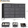 10-Drawer Fabric Dresser & TV Stand | Wide Storage Tower with Wooden Top and Metal Frame | Perfect Organizer for Bedroom, Living Room, Hallway - 4 of 4