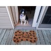 1'5" x 2'5" Wipe Your Paws Indoor/Outdoor Coir Doormat Black/Brown - Entryways: Novelty Welcome Rug with PVC Backing - 3 of 4