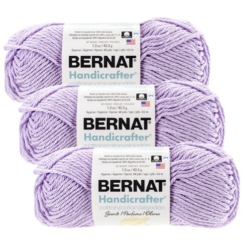 Bernat Handicrafter Cotton Yarn - Solids-Hot Pink