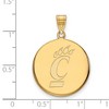 Black Bow Jewelry 10k Yellow Gold Cincinnati Bearcats NCAA Large Pendant - 2 of 3