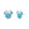 Disney Womens Minnie Mouse Sterling Silver Pave Crystal Birthstone Stud Earrings - 4 of 4