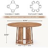 Tribesigns 47.24-Inch Round Dining Table with Wooden Pedestal Base - image 3 of 4