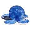Godinger Silver 12pc Porcelain Wingate Dinnerware Set Blue: Abstract Pattern, Service for 4, Dishwasher & Microwave Safe - 2 of 3