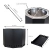 Sunnydaze Outdoor Wood-Burning Stainless Steel Smokeless Fire Pit for the Backyard - Black - 21.5" - 4 of 4