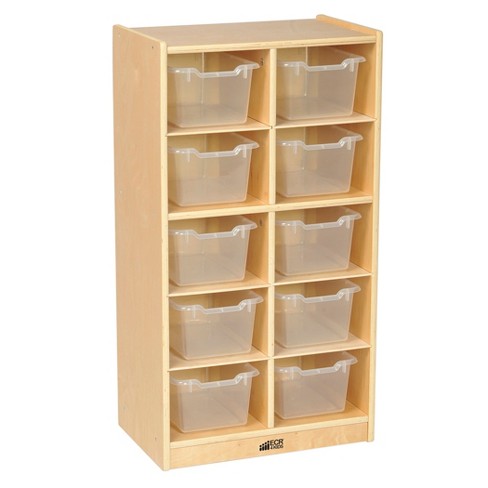 Ecr4kids 10 Cubby School Storage Cabinet Rolling Cabinet With 10