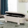 CAVINAS Storage Bench for Bedroom,Polyester Storage Ottoman Bench with Hidden Storage Space for Living Room,Bedroom,Gray/Beige - 4 of 4