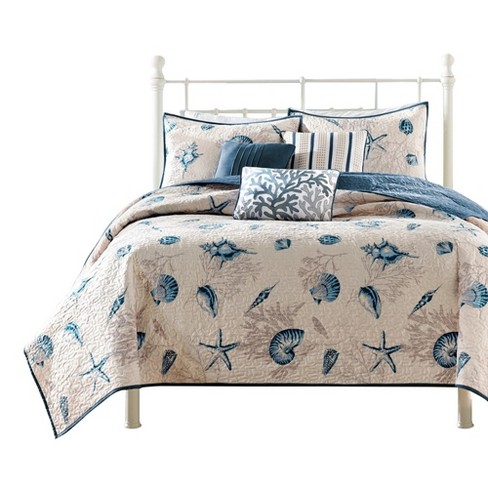 Gracie Mills Villanueva Coastal Escape Reversible Quilt Set with Charming Throw Pillows - image 1 of 4