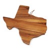 Twine Living Texas-Shaped Acacia Wood Cheese Board - Durable Cheese, Charcuterie and Serving Platter with Hanging Loop - Kitchen Décor - Set of 1 - 4 of 4