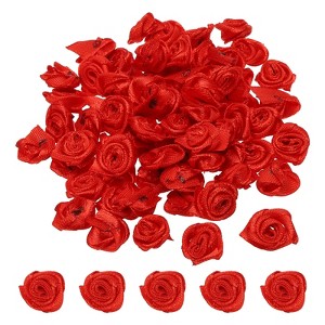 Unique Bargains Satin Fabric Decorative DIY Craft Embellishment Ribbon Roses 50 Pcs - 1 of 4