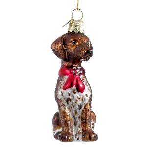 Kurt Adler Noble Gems Glass Ornament for Christmas Tree, German Shorthaired Pointer - 1 of 1