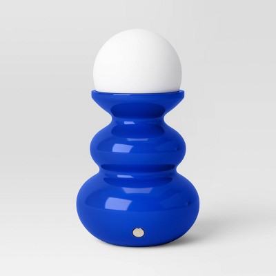 Mini Plastic Table Lamp with Glass Orb Cobalt Blue - Room Essentials™