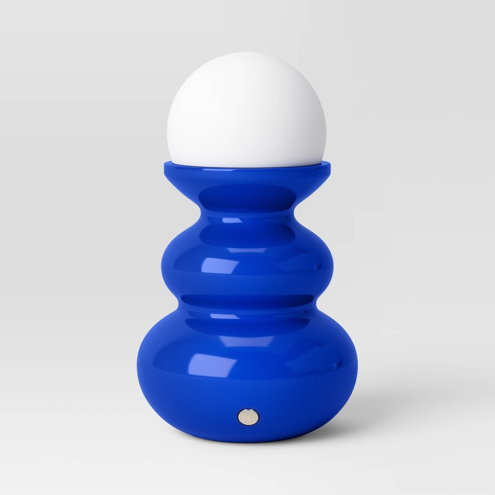 mini plastic table lamp with glass orb cobalt blue - room essentials™