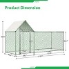 LAOTIES Metal Chicken Coop Run With Cover,Outdoor Poultry Cage For Chickens,Ducks And Rabbits,Heavy Duty Hen House - 3 of 4