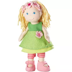 HABA Mali 12" Soft Doll with Blonde Hair, Blue Eyes and Embroidered Face