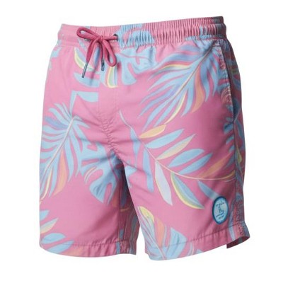 Мужские брюки UZZI Amphibious Gear Men's Pastel Leaves Swim Trunks | Pink Medium — фото 3