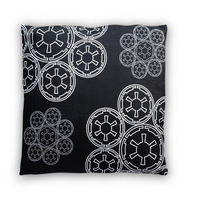 Star Wars Black Throw Pillow w/ White Rebel Logo, Set of 2