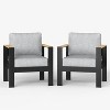 LayinSun Outdoor Patio Furniture Aluminum Armchair, All-Weather Metal Chair with 5" Thick Cushions for Porch, Balcony - 3 of 4