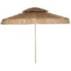 Outsunny 10 ft. Hula Thatched Tiki Patio Umbrella, Hawaiian Style Outdoor Umbrella with 8 Ribs, UPF30+, for Garden, Backyard, Deck, Pool, Natural - 4 of 4