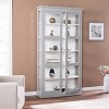 77.75" Trefstan Tall Curio Cabinet Cool Gray - Aiden Lane: Transitional Style, 6 Shelves, MDF - image 3 of 4