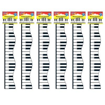 TREND Musical Keyboard Terrific Trimmers®, 39 Feet Per Pack, 6 Packs