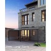 10 x 10 FT Wall Mounted Gazebo, Hardtop Lean-to Pergola with Polycarbonate Roof - 2 of 4