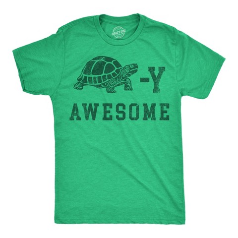 Мужские футболки Crazy Dog T-Shirts, Inc. Mens Funny T Shirts Turtley Awesome Sarcastic Turtle Graphic Novelty Tee for Men - Crazy Dog Men's T Shirt for Animal Lovers Green M