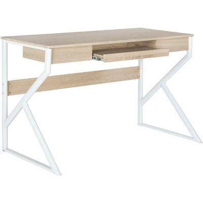 Bryant 47" White and Natural Wood Home Office Desk