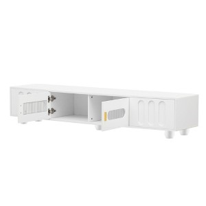 NicBex TV Stand for TVs up to 80 Inches,Entertainment Center with Glass Door,2 Drawers and Cabinets - 1 of 4