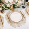 Aoibox Round Pressed Vinyl Metallic Flower Place Mats Set of 6, Heat Resistant Dining Table Mats for Wedding Party Kitchen Decorations - 4 of 4