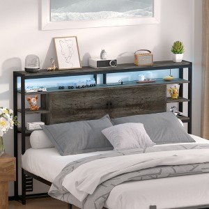 Besiost Upholstered Headboard with Storage Bags - 1 of 4