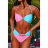 Sweet Like Candy 'Bubblegum' Contrast Bandeau Crystal Bikini Top Bubblegum Extra Extra Large - 4 of 4