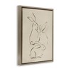Stupell Industries Earthtone Bunny Sketch Black Floater Framed Canvas Wall Art - 3 of 4