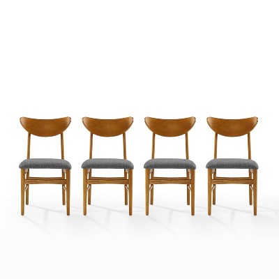 Landon Acorn Brown and Gray Upholstered Dining Chair Set of 4