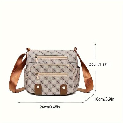 Women Shoulder Handbag Multiple Pockets Bag Ladies Vegan Leather Crossbody Purse Fashion Tote Handle Satchel