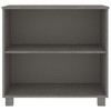 vidaXL Solid Wood Sideboard HAMAR - Light Gray Pinewood and MDF Construction with Two Shelves - Versatile Interior Decor Piece - 3 of 4